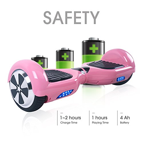 Windgoo Hoverboard 6.5" Scooter eléctrico con Auto Equilibrio, Hoverboard con Bluetooth y LED, por la borda con certificación UL 2272 (N1-R)