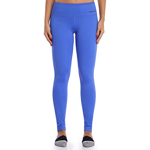 Wingslove Mujer Leggins Deportivos Yoga Runing Entrenar Legging Pantalones (X-Large, Azul)