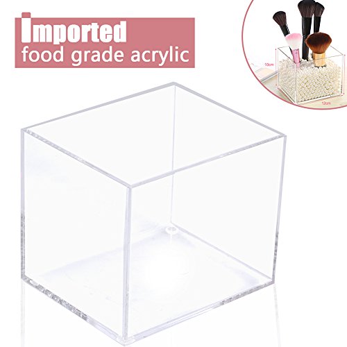 Winnfy Organizador Cosmético Acrílico Transparente Cepillo de Maquillaje Caja de Almacenamiento Soporte Contenedor Caja Rack