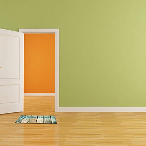 WINOMO puerta alfombra mediterráneo alfombra de entrada lavable non-slip Felpudo náutico Décor de la casa para cocina salón Hall de entrada cuarto de baño 120 x 40 cm