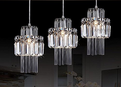 WINZSC Lámpara Colgante combinación de Cristal LED Arte Creativo LED Solo combinación de Tres Cabezas Lámpara Cristal Colgante Luces Porche SJ97 lo12 (Size : 3 hean)
