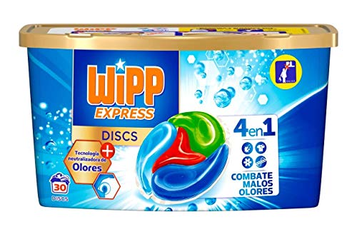 Wipp Express Detergente en Cápsulas Antiolores - 30 Discos