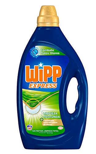 Wipp Express Detergente Lavadora Líquido Anti-Olores – 30 Lavados (1.5 L)