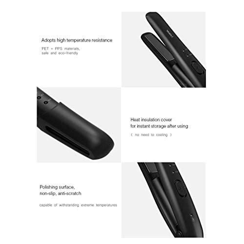 Wireless Mini plancha de pelo, carga USB portátil 2500mAh batería Banco de energía indicador LED control de temperatura inteligente para viajar oficina en casa