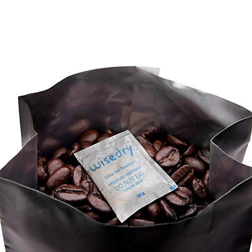 wisedry 10 Gramos x 30 Paquetes Gel De Sílice bolsitas con Perla de Naranja Indicador de Humedad Deshumidificadores, Grado alimenticio