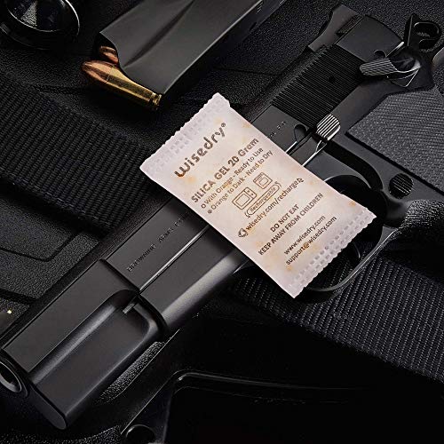 wisedry 20 gramos [12PACKS] Paquetes desecantes de gel de sílice recargable Bolsas desecantes Naranja a verde indicando para secado de aire Grado alimenticio