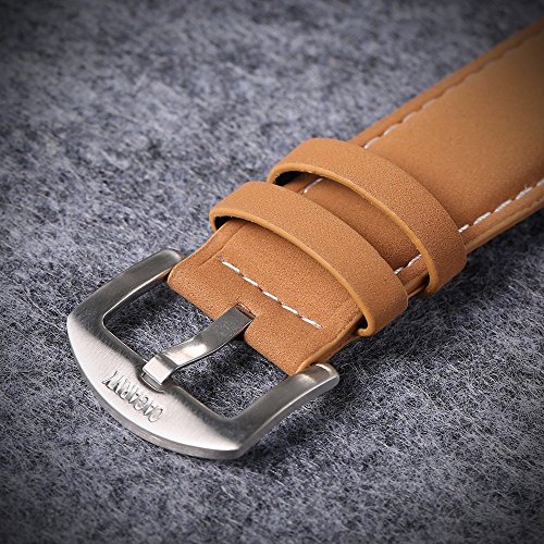 WLG Reloj de hombre de moda, reloj de estudiante, reloj de cuarzo, gabardina Living Living redonda, esfera de aleación de movimiento de cuarzo, reloj de moda, relojes de cuarzo con banda de cuero, oc