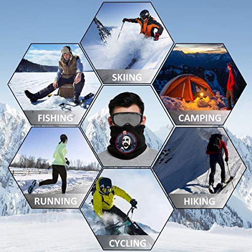 WlQshop Calentadores de Cuello Neck Gaiter Warmer Windproof Mask Fleece Headwear Captain-Spaulding-for-President For Winter Men Women Walking Skiing Motorcycling