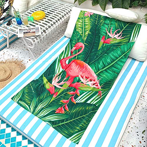 WLZP Toalla de Playa, 100% algodón Absorbente Manta de Playa - 75 x 150CM, Compacto, Resistente a la Arena. La Mejor Toalla Ligera para Nadar, Deportes, Viajes, Playa e- Regalos Funda Impermeable