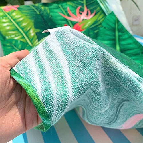 WLZP Toalla de Playa, 100% algodón Absorbente Manta de Playa - 75 x 150CM, Compacto, Resistente a la Arena. La Mejor Toalla Ligera para Nadar, Deportes, Viajes, Playa e- Regalos Funda Impermeable