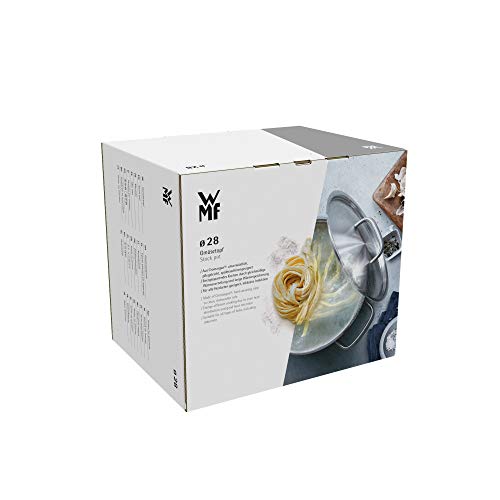 WMF Neutral Olla Alta con Tapa, Acero Inoxidable Mate, 28 cm