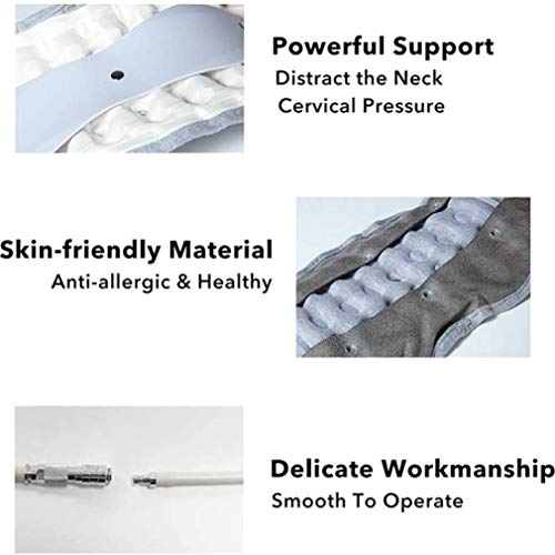 WOFEI Dispositivo de tracción de Cuello Inflable Ajustable Neck Brace Tracción Cervical Reduce el Dolor de Cuello para Hernias de Disco Cervical y artrosis,For 40~80 kg