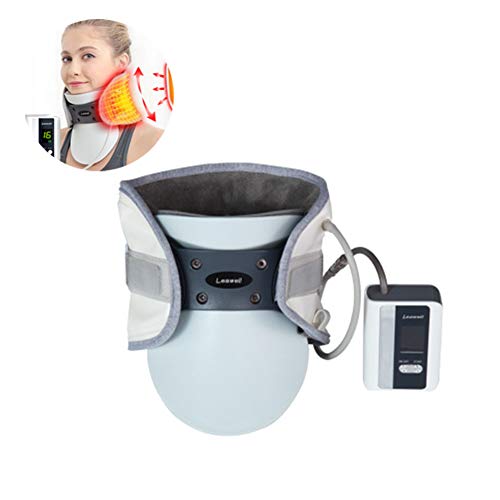 WOFEI Dispositivo de tracción de Cuello Inflable Ajustable Neck Brace Tracción Cervical Reduce el Dolor de Cuello para Hernias de Disco Cervical y artrosis,For 40~80 kg