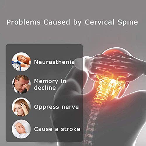 WOFEI Dispositivo de tracción del Cuello Cervical Inflable y Cuello ortopédico Dolor de Cuello Ortésicos Brackets Soporte Suave Ajustable Collar Cervical para Oficina,For More Than 80 kg