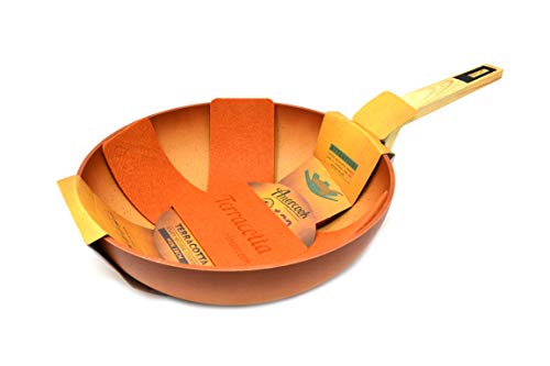 Wok Amercook Terracotta con tapa 28 cm