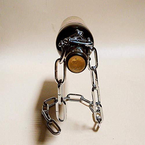 WONOOS Cadena galvanoplastia Crafts, Cuerda mágica Estante del Vino Sala de Estar, Dormitorio, Comedor Habitación Decoración para familias, hoteles, Clubes, Fiestas, Bares y como Regalos,Plata