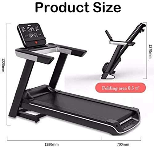 Woodtree Cinta de Correr Plegable de Alta Velocidad ?? Kick silencioso | 12.8 km/H | Consola Digital | 120 kg de Carga máxima Conveniente for el hogar, Gimnasio