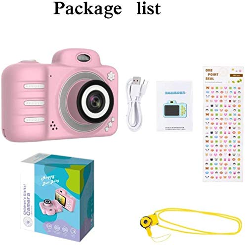 Woodtree Niños cámara Digital, cámara de Doble Lente SLR, cámara Recargable Regalo del Juguete de vídeo HD Acción videocámara de la cámara de Navidad for los niños Color: Azul (Color : Pink)