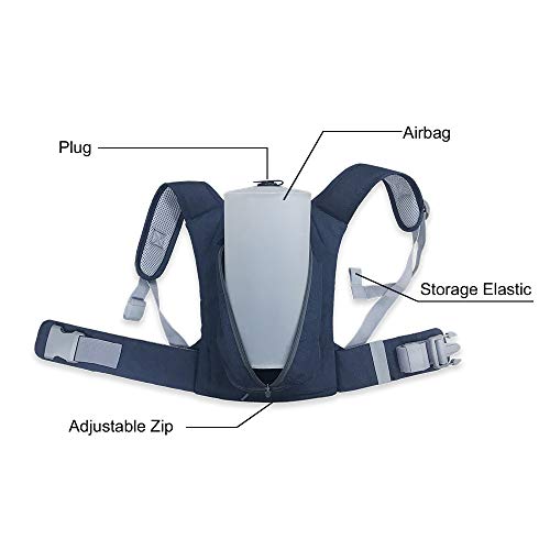 WoodyKnows - Almohada de Espalda Lateral, Mochila Inflable y Ajustable