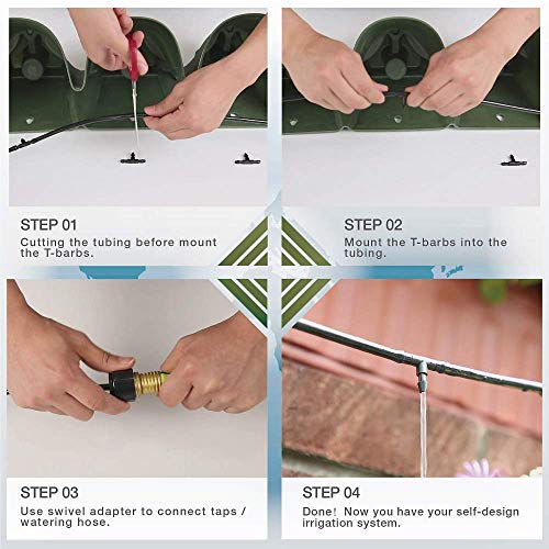 Worth Garden 36 Bolsillos Sembradora Vertical de jardín de Interior/Exterior decoración de Plantas Sistema de riego por Goteo