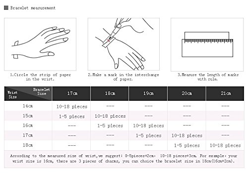 Wostu Cadena de Seguridad Amor Plateado Plata de la Flor Colgantes Murano Pulsera del Encanto del Grano