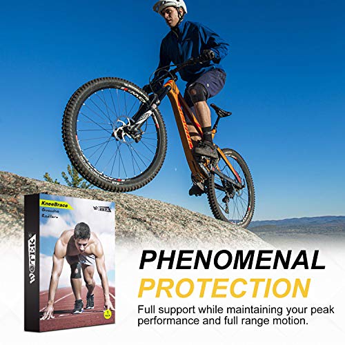 WOTEK Rodillera Menisco y Ligamentos, Rodilleras Deportivas Ajustables, Antideslizante Rodilleras, Rodillera Protectora de rótula Apoyo para Dolor de Artritis, Crossfit,Correr,Baloncesto,Bicicleta