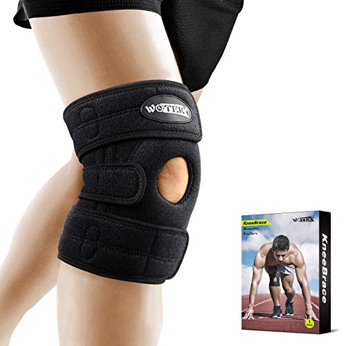 WOTEK Rodillera Menisco y Ligamentos, Rodilleras Deportivas Ajustables, Antideslizante Rodilleras, Rodillera Protectora de rótula Apoyo para Dolor de Artritis, Crossfit,Correr,Baloncesto,Bicicleta