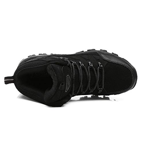 Wowei - Botas de senderismo, impermeables, para exteriores, deportivas, antideslizantes, cómodas, ligeras, de montaña, para trekking, para hombre y mujer, color Negro, talla 41 EU