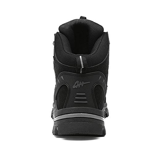 Wowei - Botas de senderismo, impermeables, para exteriores, deportivas, antideslizantes, cómodas, ligeras, de montaña, para trekking, para hombre y mujer, color Negro, talla 41 EU
