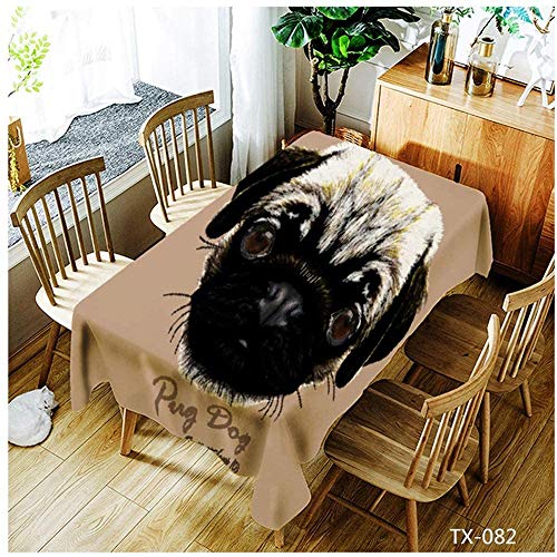 WSJIABIN Mantel Simple Personalidad Tejido de poliéster Impresión Digital Impermeable a Prueba de Polvo Mantel Rectangular Reutilizable Mantel Multiuso 140x140cm