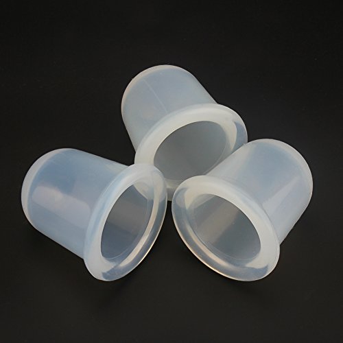 Wskderliner 4 Tazas Ventosas Anticeluliticas de Catación Anti Celulitis Silicona Masaje del Cuerpo Cara Cuello, Blanca Transparente