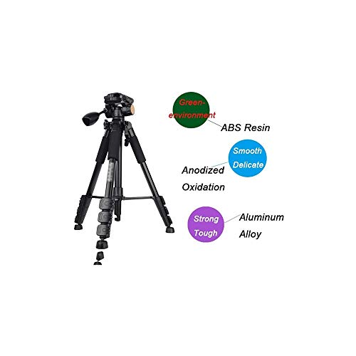 WSMLA Vídeo trípode de cámara de Aluminio Ligero de Viajes Soporte de la cámara réflex Digital con Montaje Universal del teléfono y la Bolsa de Transporte
