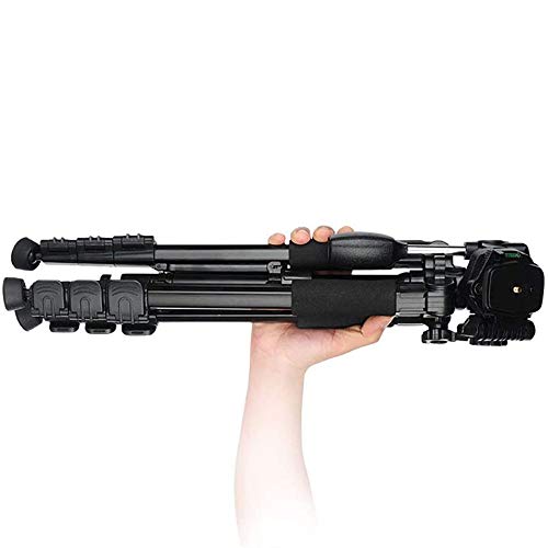 WSMLA Vídeo trípode de cámara de Aluminio Ligero de Viajes Soporte de la cámara réflex Digital con Montaje Universal del teléfono y la Bolsa de Transporte