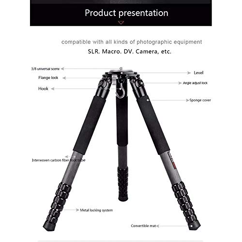 WSMLA Vídeo trípode de cámara de Aluminio Ligero de Viajes Soporte de la cámara réflex Digital con Montaje Universal del teléfono y la Bolsa de Transporte