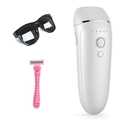 WUYI Depiladora Luz Pulsada Depiladora Definitiva IPL 600,000 Flashes Dispositivo de Depilación Permanente E Indoloro Elimine El Vello Facial No Deseado Del Cuerpo (Blanco)
