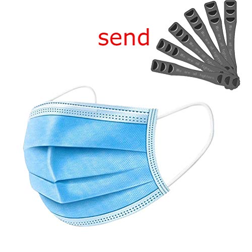 WWJJLL Protección de la Salud Transpirable, 100 PCS de protección Facial, Anti-alérgicos del Polen eficaz Impermeable Protector de Cara con 6 Protectores de la Cara y el oído extendido Ganchos