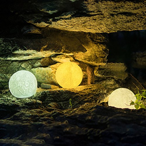 WYCY 3D lampara luna 8CM 2 colores Control táctil luna lampara de buro lampara de lava Con interfaz de carga USB lámpara luna (Luz de luna 2 colores, 8CM)