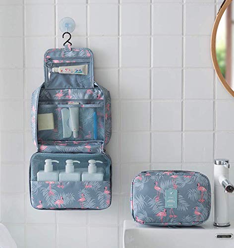 WYMAODAN - Neceser de viaje, plegable, portátil, resistente al agua, bolsa de maquillaje para mujeres y niñas