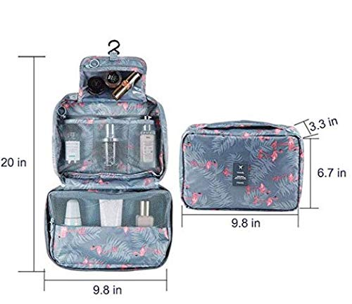 WYMAODAN - Neceser de viaje, plegable, portátil, resistente al agua, bolsa de maquillaje para mujeres y niñas