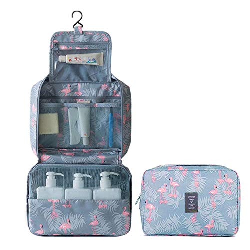 WYMAODAN - Neceser de viaje, plegable, portátil, resistente al agua, bolsa de maquillaje para mujeres y niñas