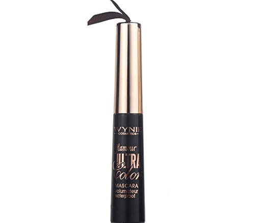 WYNIE Máscara de Pestañas Glamour Ultra color Marrón Natural Fórmula Waterproof y Volumen - 16 ml (Marrón)
