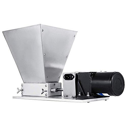 WYZXR Trituradora de Granos eléctrica Molino de 2 Rodillos Homebrew 40PRM Trituradora de Malta con tolva de 11 Libras para molienda de Granos de Cebada (eléctrica)