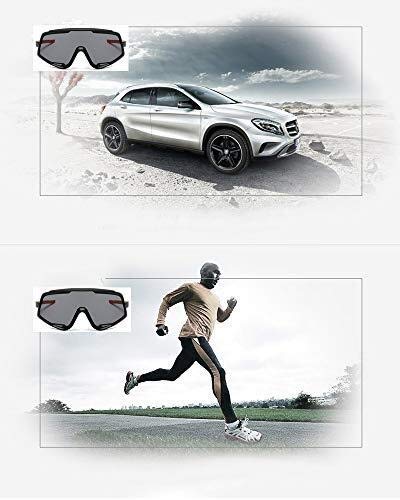 WZXCAP Polarizada Gafas de Deporte, Pantalla Grande Gafas de Sol con protección UV, Que Puede ser Utilizado for Actividades al Aire Libre como el Ciclismo, Correr, Subir, Pesca, Campo de 15.4X7.5X7cm