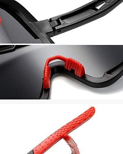 WZXCAP Polarizada Gafas de Deporte, Pantalla Grande Gafas de Sol con protección UV, Que Puede ser Utilizado for Actividades al Aire Libre como el Ciclismo, Correr, Subir, Pesca, Campo de 15.4X7.5X7cm