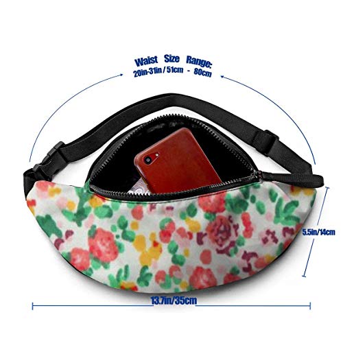 XCNGG Bolso de cintura corriente bolso de cintura de ocio bolso de cintura bolso de cintura de moda Color Rose Fanny Packs for Women and Men Waist Bag Adjustable Belt for Outdoors Workout, Traveling,C
