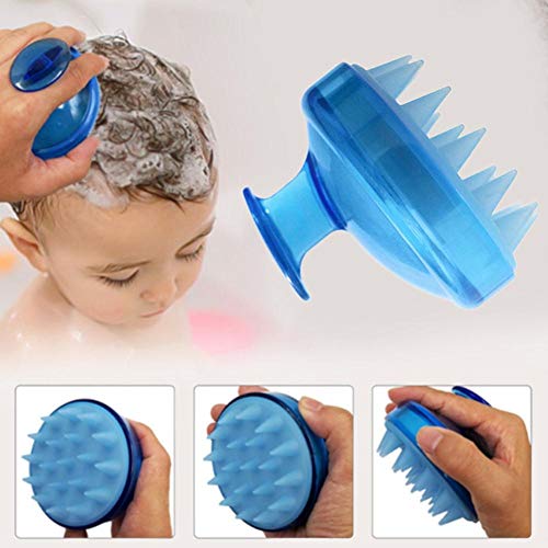 XCVB Cepillos de baño Cepillo de Masaje Adelgazante Cabeza de Silicona Suave Champú para el Cuerpo Cepillo de Masaje para el Cuero cabelludo Peine para Lavar el Cabello Ducha, Amarillo