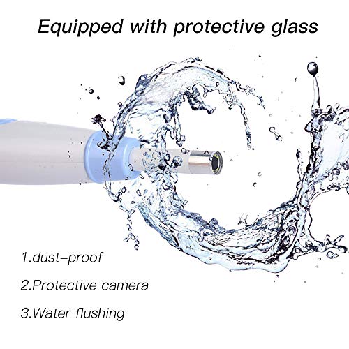 XGLL Endoscopio de Limpieza oídos WiFi, otoscopio Digital oído de 1.0MP HD con 6 Luces LED para iPhone Android, iPad, iOS,Blue