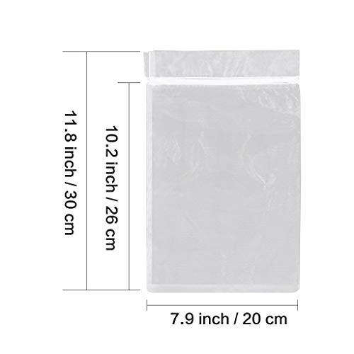 Xhuan 50 Piezas de Organza y Bolsas de Regalo para Bodas (Blanco)