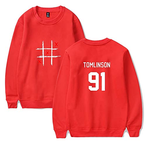 Xiao Jian BRQ Suéter De Impresión Digital Unisex, Suéter De Manga Larga con Cuello Redondo, Sudadera Ligera para Primavera Y Otoño (Color : Red D, Size : XS-Small)