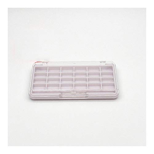 XIAOFANG 10pcs 24 Color de Ojos Paleta de Sombra de la Cubierta Transparente Vacía Sombra de Ojos compacta Caja de Embalaje del lápiz Labial de la Muestra Herramienta cosmética Caso de Prueba